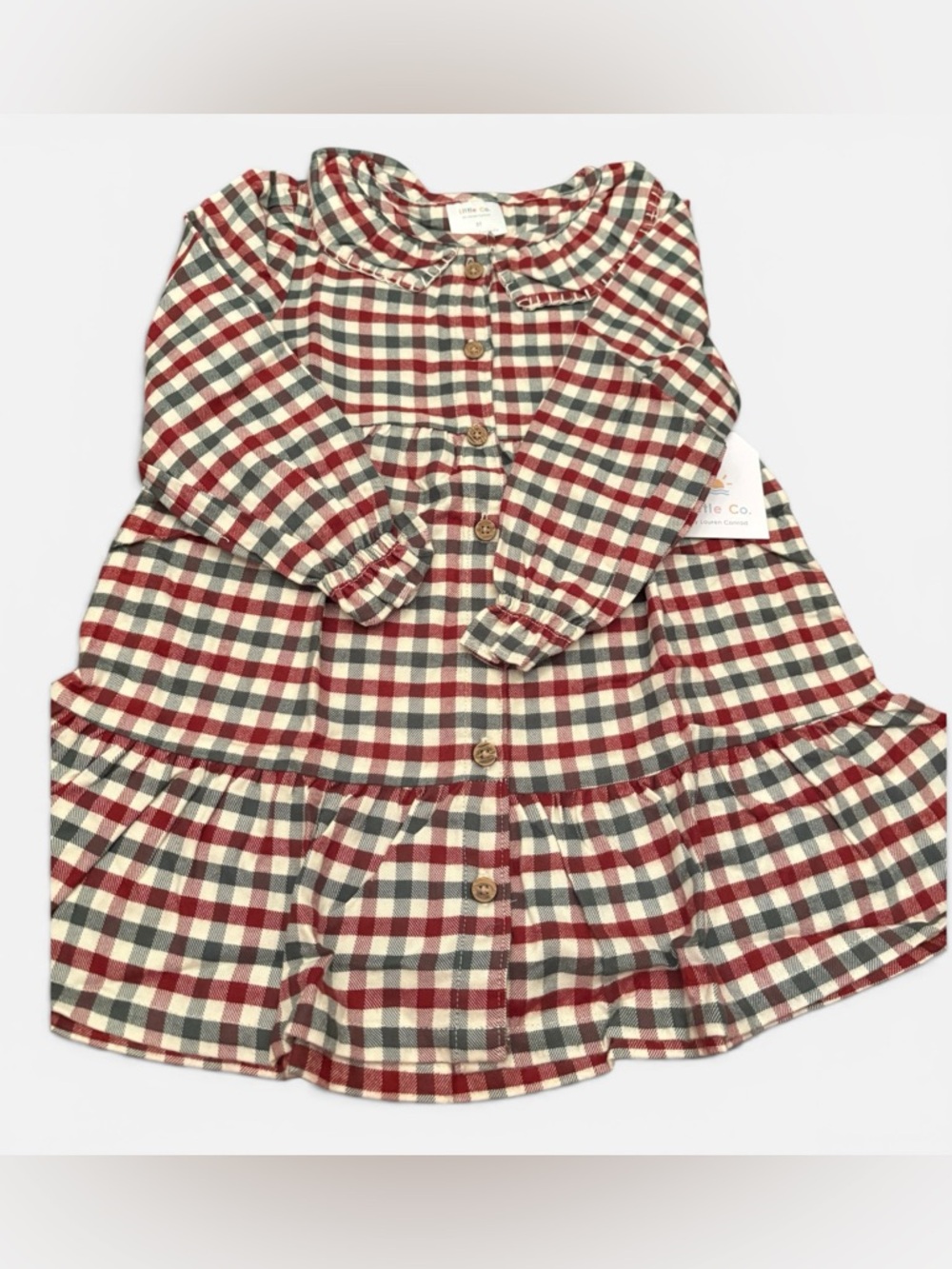 NWT - Toddler Girl Little Co. by Lauren Conrad Flutter Collar Dress - Picture 3 of 3